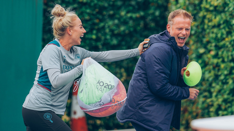 DOUB-AL TROUBLE : Alex Greenwood and Alan Mahon get up to mischief!