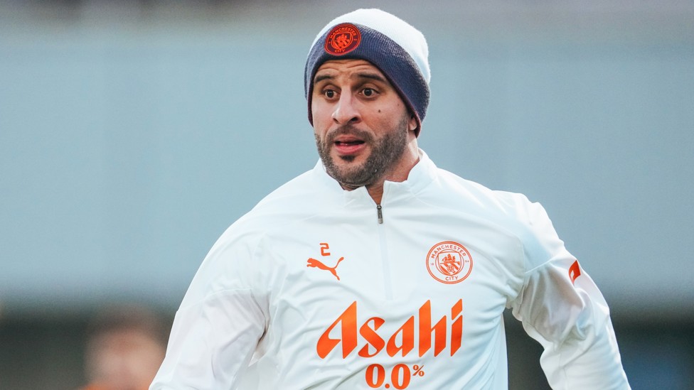 WALKER…NO RUNNER : Kyle Walker leaves it all out there on the pitch as he hopes for a spot in the starting XI on Sunday