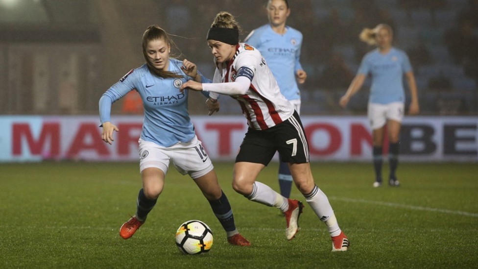 OFF THE MARK:  : Jess grabbed her first goal 12 months later against Sheffield United