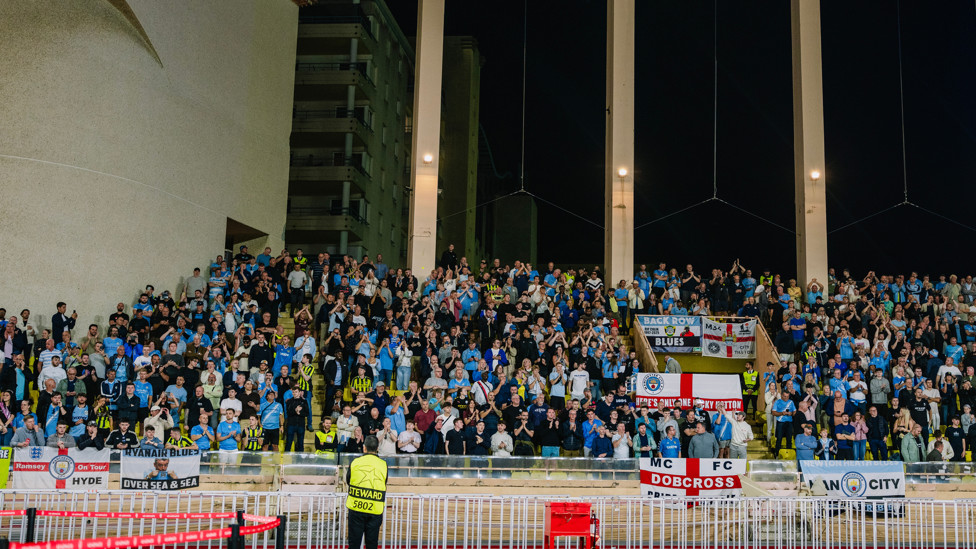 LOUD AND PROUD : Superb away support as always.