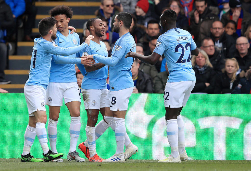 20 UP : Raheem Sterling opens the scoring