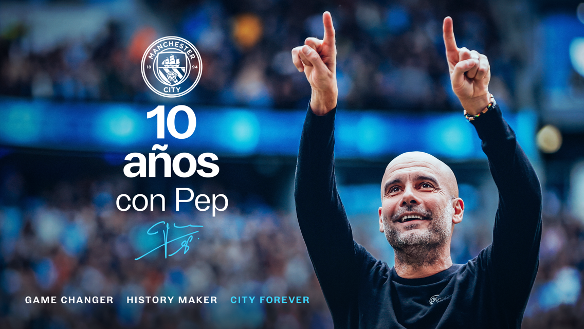Pep Guardiola deja el cargo de entrenador del Manchester City después de una década inolvidable