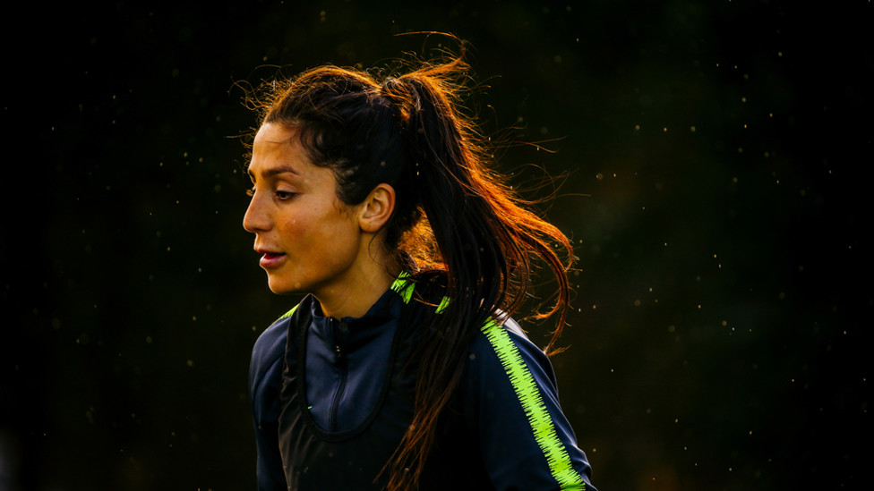 FORWARD THINKING : Nadia Nadim keeps her eyes on the ball