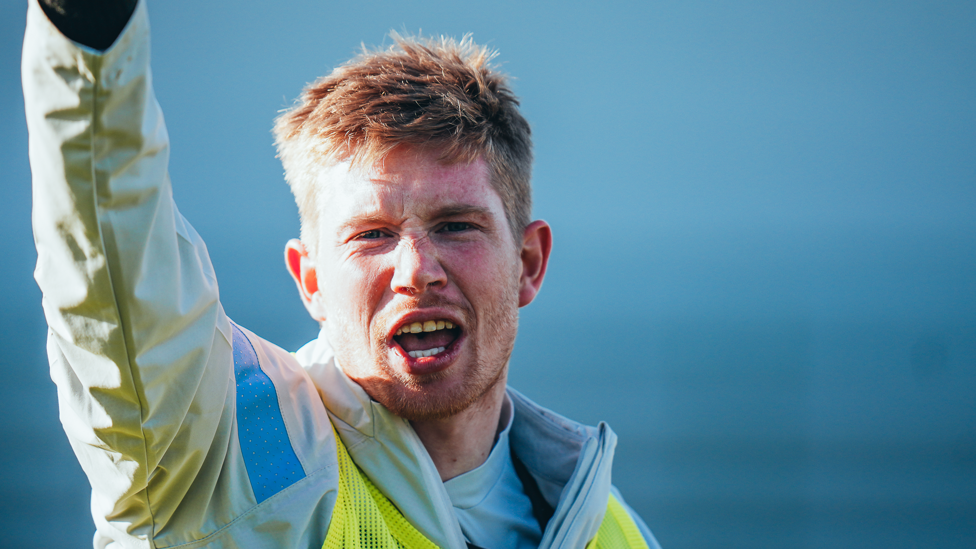 IN WITH A SHOUT : Kevin makes his voice heard