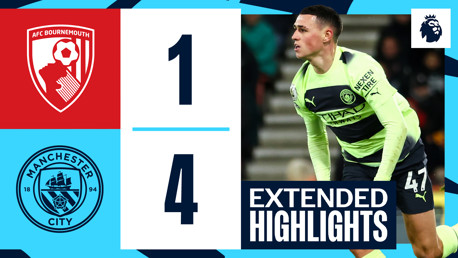 Extended highlights: Bournemouth 1-4 City