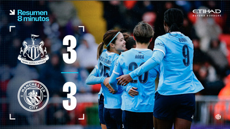 Newcastle 3-3 City: resumen extendido