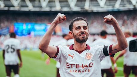 FIST PUMP: Bernardo celebrates.