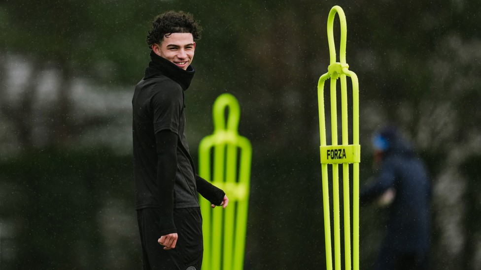 DRESSED FOR THE WEATHER : Kylan Midwood has wrapped up warm!