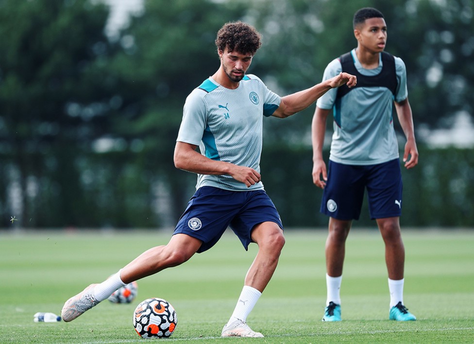 SANDLER STRIKE: Philippe Sandler puts his foot through the ball