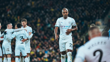 CAPTAIN FANTASTIC: Sterling celebrates his second goal but the skipper looks out for the injured Walker.