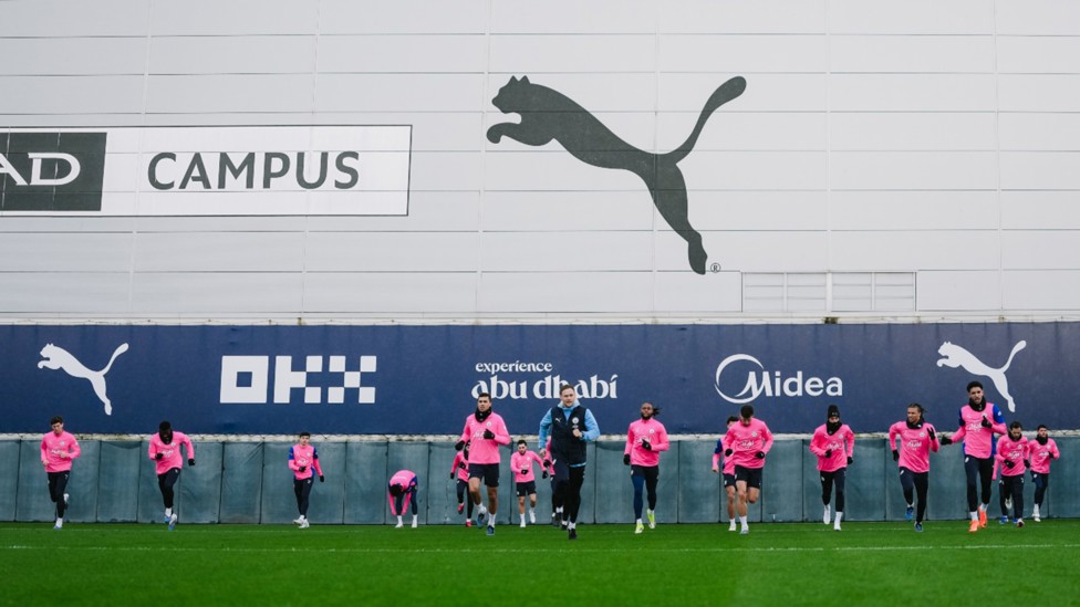 SQUAD GOALS: The City players go through their collective paces.