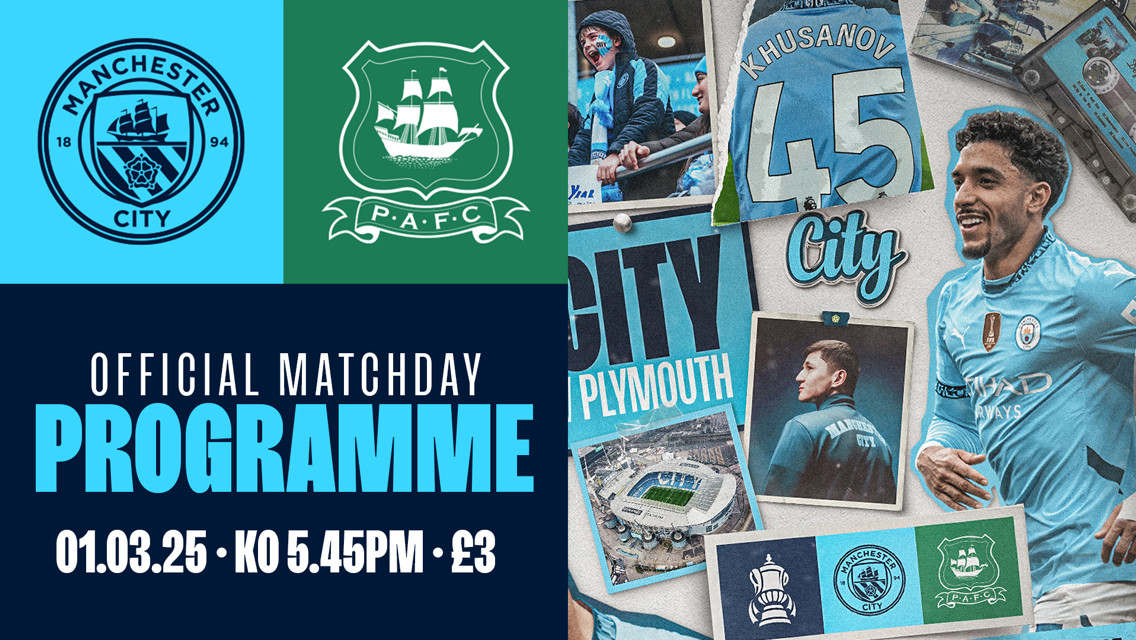 City v Plymouth programme: Echeverri exclusive and Devon memories