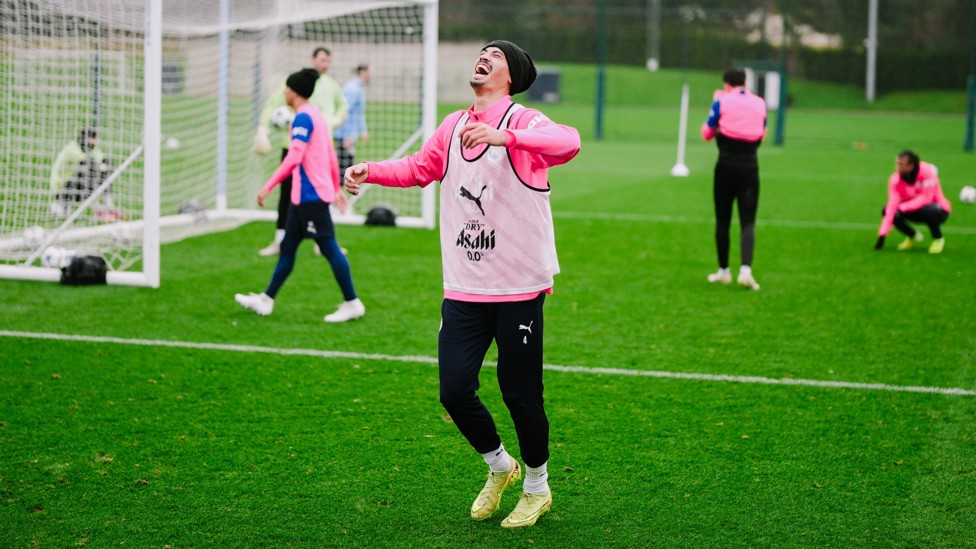 DUTCH MASTER : Tijjani Reijnders in high spirits at the training ground