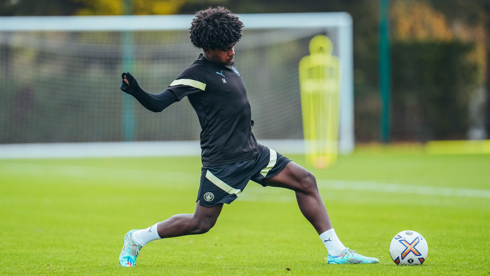 IN CONTROL : Jaden Heskey brings the ball under his spell