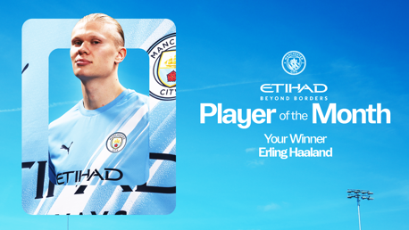 Haaland named Etihad Player of the Month for October