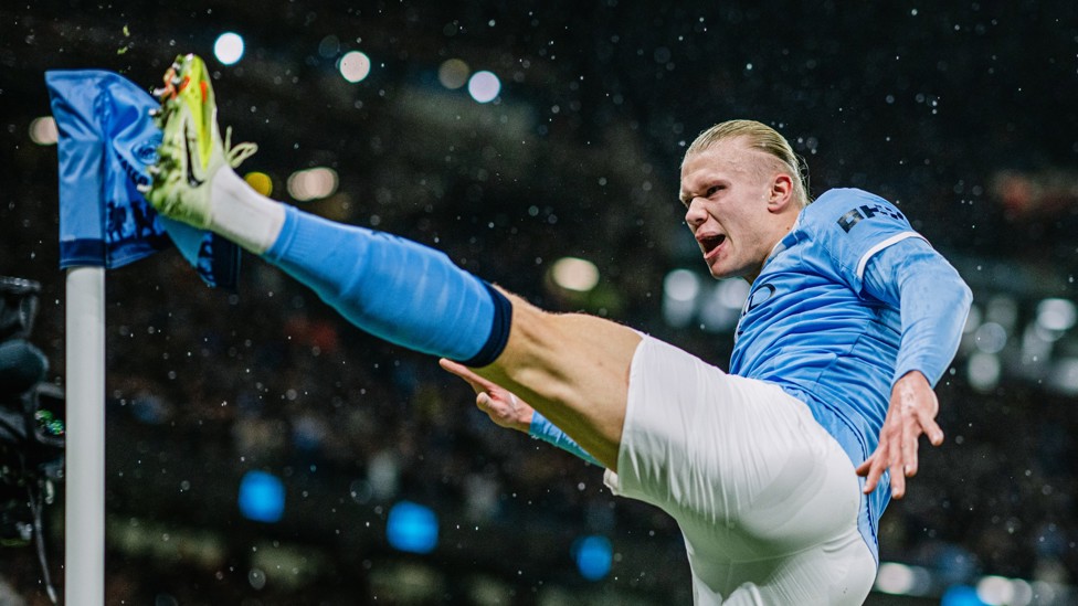 Take that : Haaland celebrates a goal after another remarkable 2025