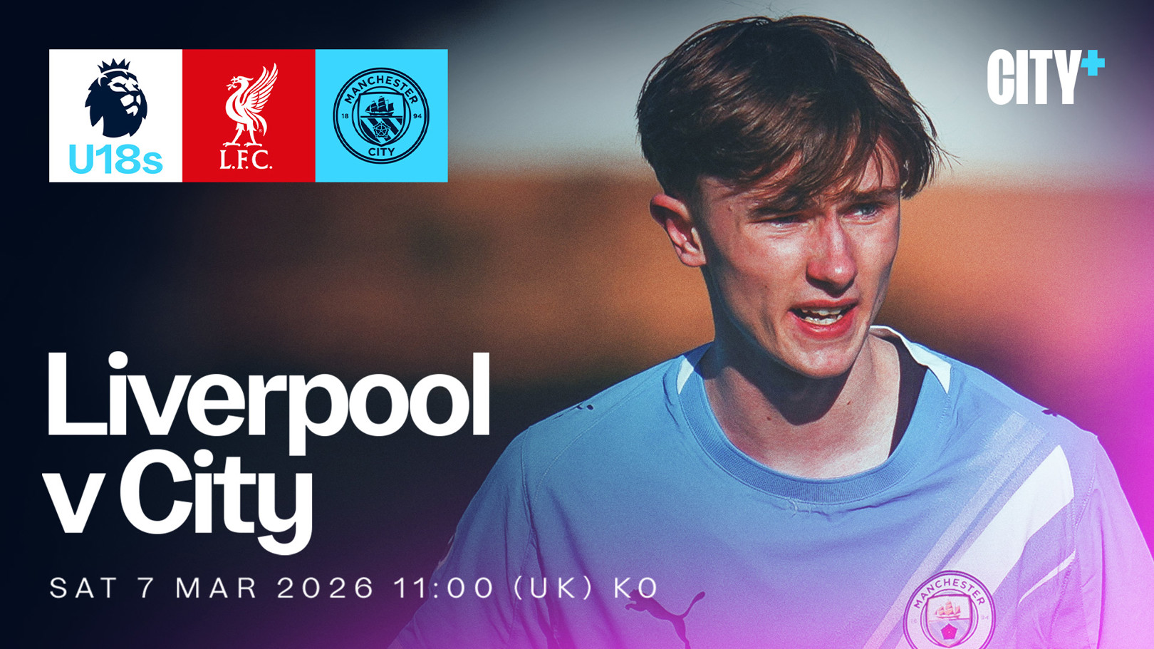 City's Under-18 Premier League North clash with Liverpool available on CITY+ 
