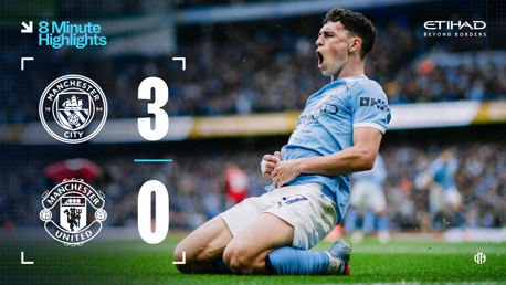City 3-0 Manchester United: 8-minute highlights