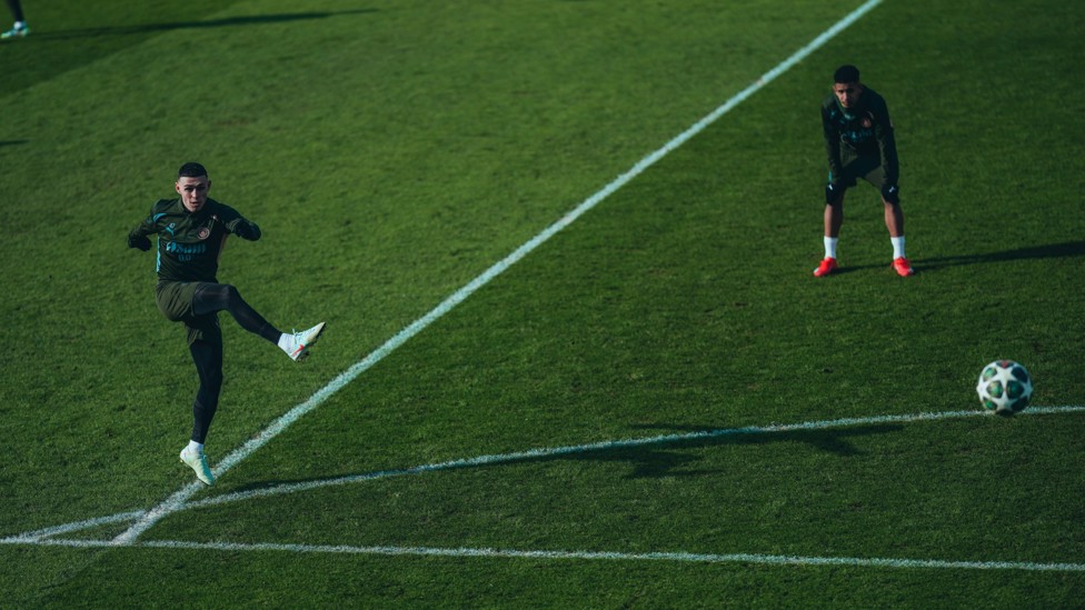 SHOOTING STAR : Phil Foden fires in a strike