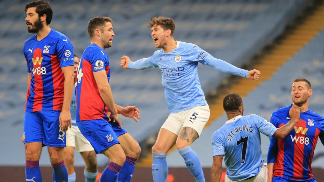 ROAR: The centre-back clearly enjoyed his first Premier League goal for City!