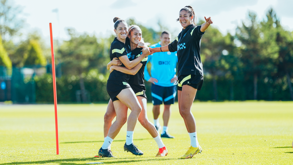 CELEBRATION : High spirits during the session 