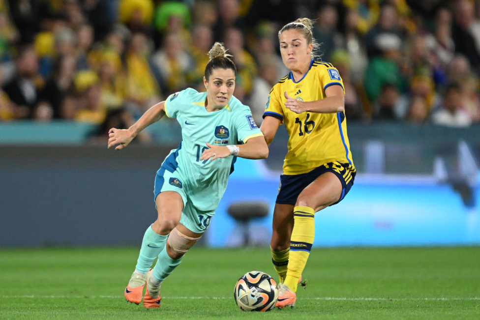 ACTION STATIONS: Filippa Angeldahl battles for possession.