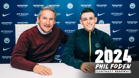 ONE OF OUR OWN: Phil Foden has put pen to paper on a new deal until 2024