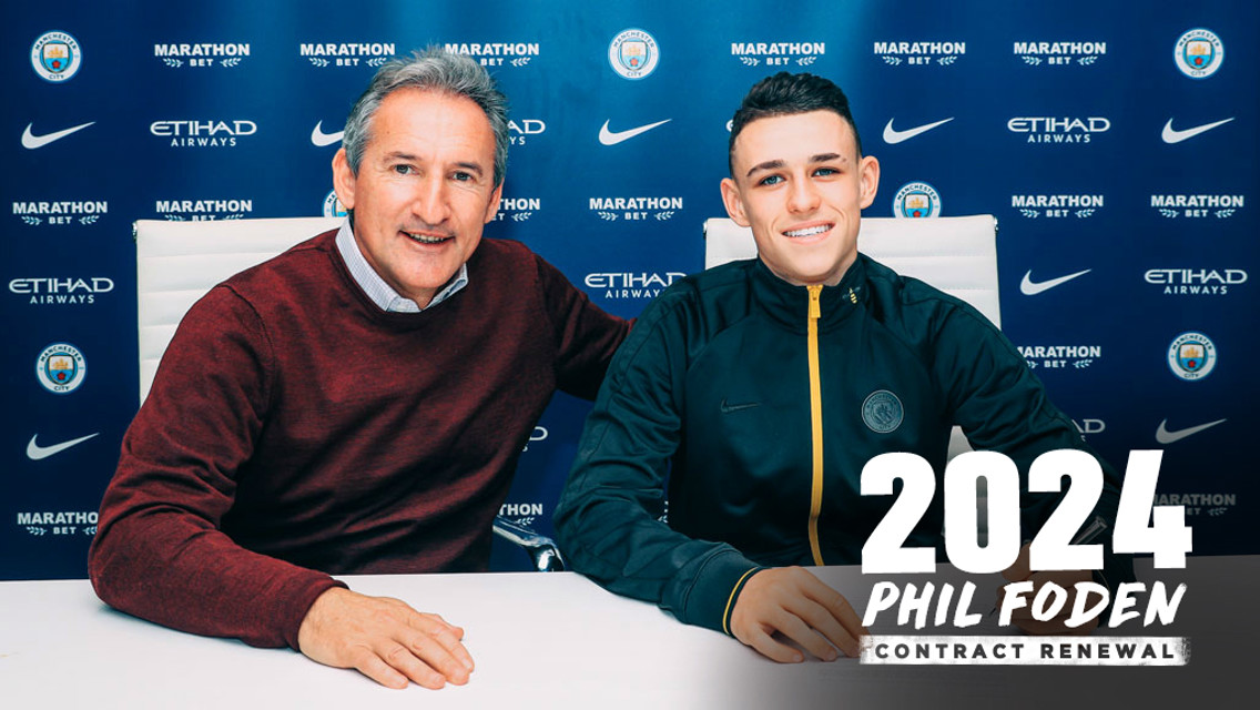 ONE OF OUR OWN: Phil Foden has put pen to paper on a new deal until 2024