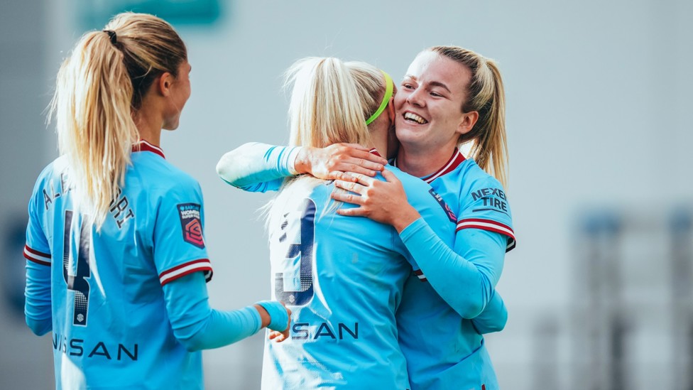 JOY AT THE JOIE : Aleixandri helped us earn a 4-0 win over Leicester City in her first home match