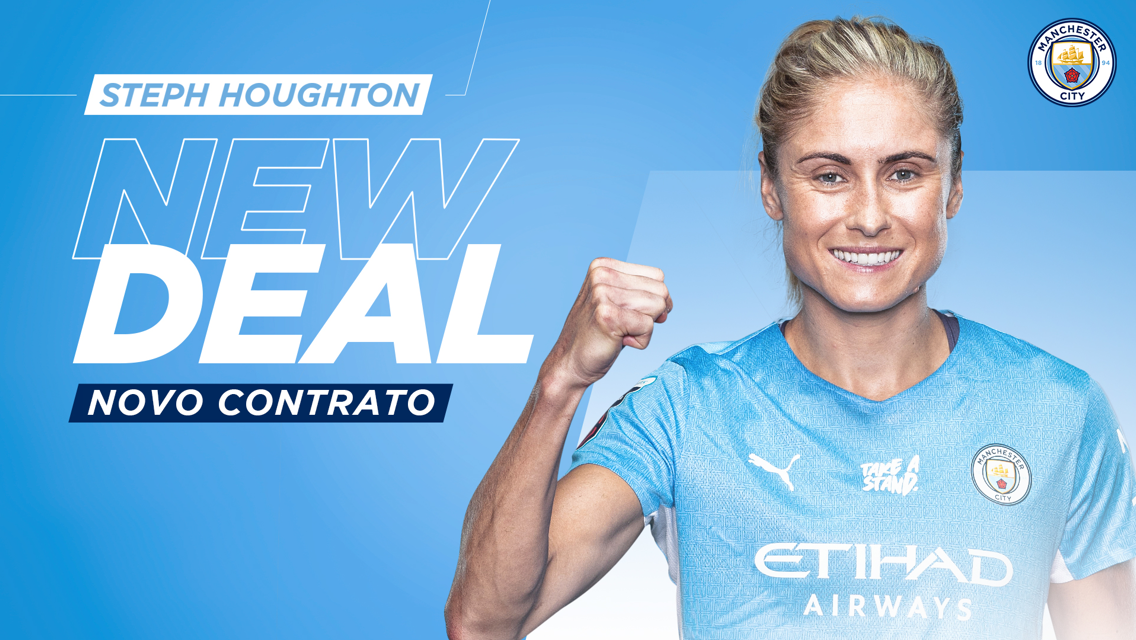 Steph Houghton renovou contrato com o City