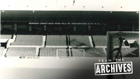 Season's greetings from the North Stand scoreboard