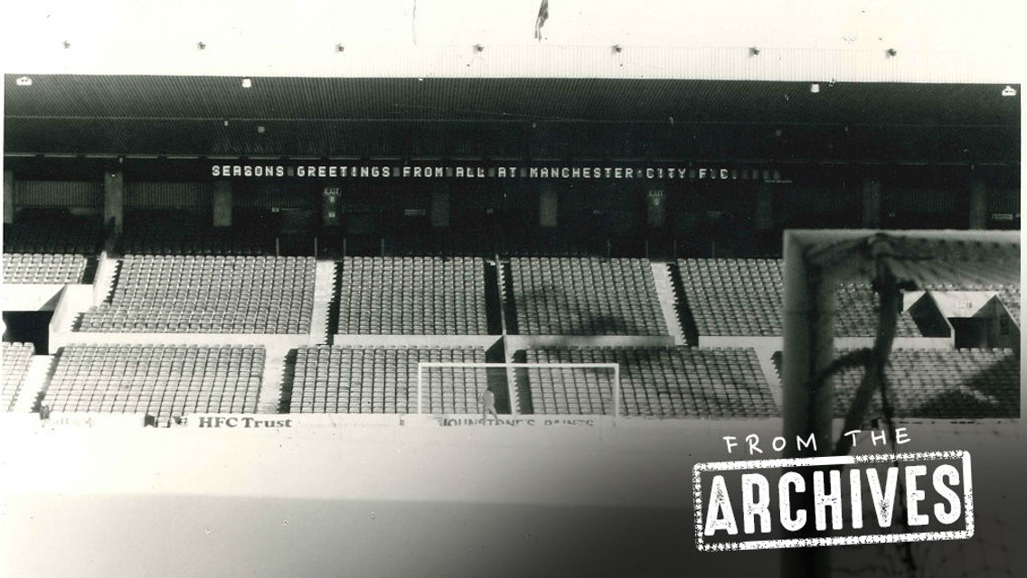 Season's greetings from the North Stand scoreboard