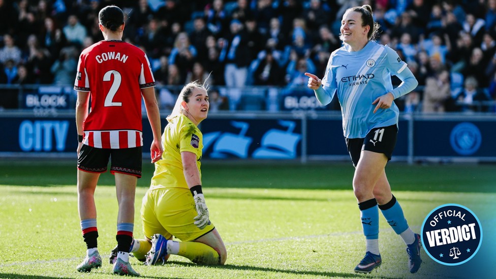INSTANT IMPACT : Lauren Hemp opening the scoring after seven minutes