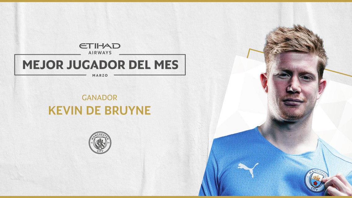 Kevin De Bruyne, el mejor de marzo