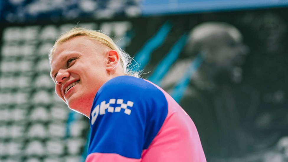 MATCH WINNER : Erling Haaland on the bike. 