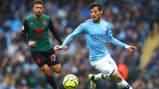 SILVA SERVICE: David Silva looks to unlock the Villa defence