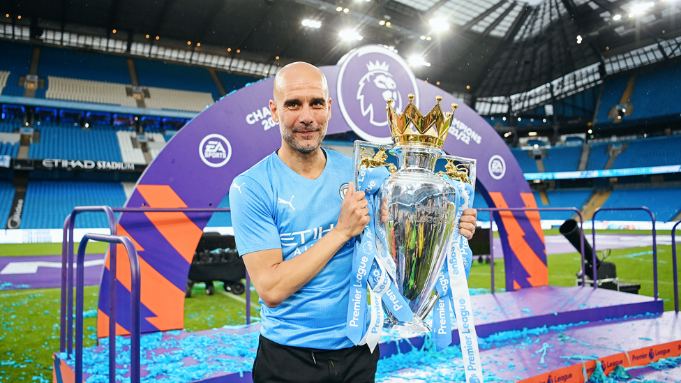MORE TO COME : Guardiola will be working hard to add more trophies to our cabinet in the years to come