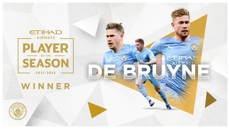 Kevin De Bruyne est élu joueur Etihad de la saison