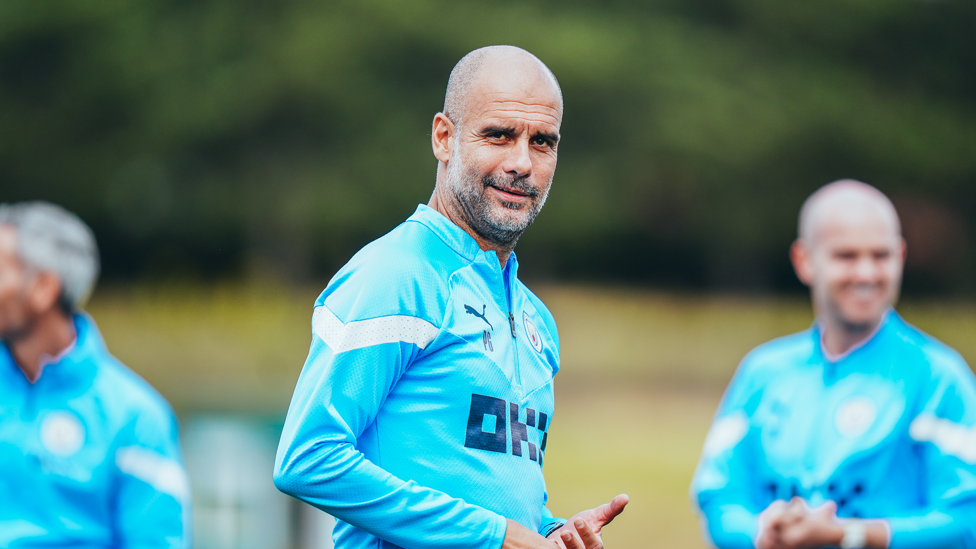 CERAH : Pep memanfaatkan matahari Manchester