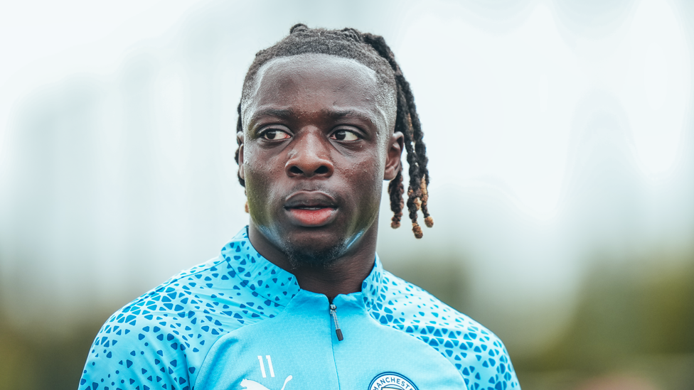 EYES ON THE PRIZE : Our third summer signing, Jeremy Doku, in focused mood