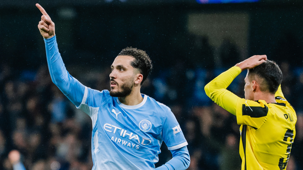 RIDICULOUS RAYAN : Celebrates a wonderful goal.