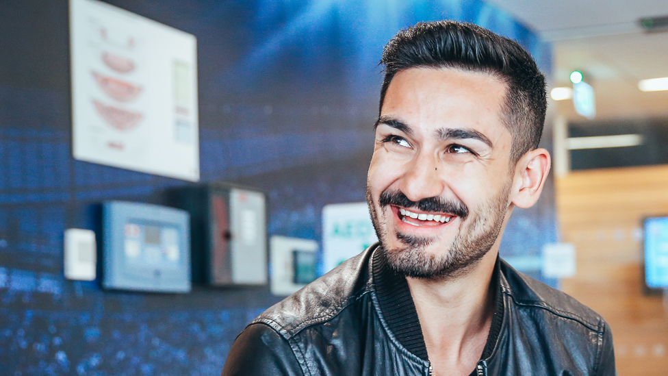 HE’S HERE : Gundogan made the switch from Borussia Dortmund ahead of the 2016/17 campaign and became Pep Guardiola’s first signing at the Etihad.
