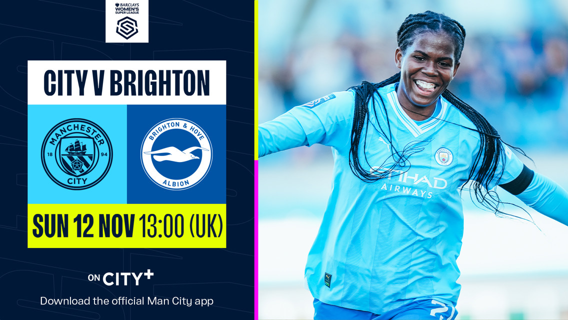 City v Brighton: JOGO DA WSL AO VIVO NO CITY+