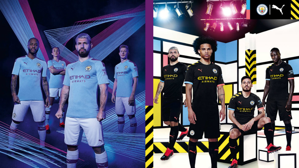 NEW KITS : Manchester City and PUMA today revealed their 2019/20 Home and Away kits, the first designs of their partnership, which pay tribute to Manchester’s industrial and cultural heritage.