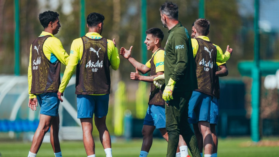 ALL SMILES: The expression on Claudio Echeverri's face summed up the positive mood in camp.