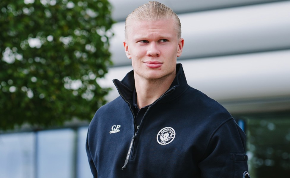 EURO VISION: Erling Haaland heads out en route to Monaco.
