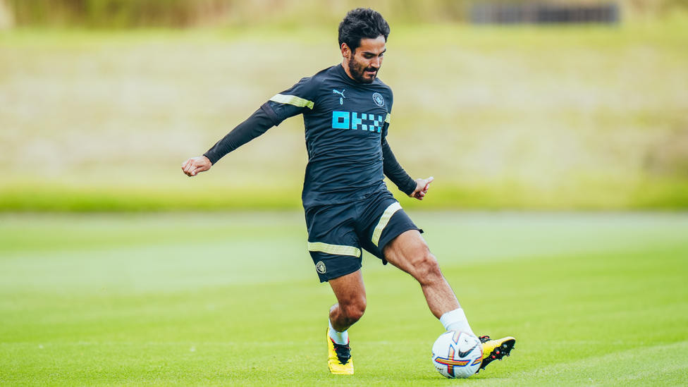 SILKY: : Ilkay Gundogan picks out a pass.