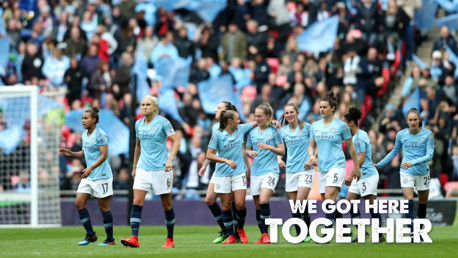 TOGETHER: City celebrate at Wembley.