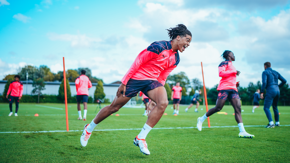 ON THE RUN: Jahmai Simpson-Pusey puts on the after-burners
