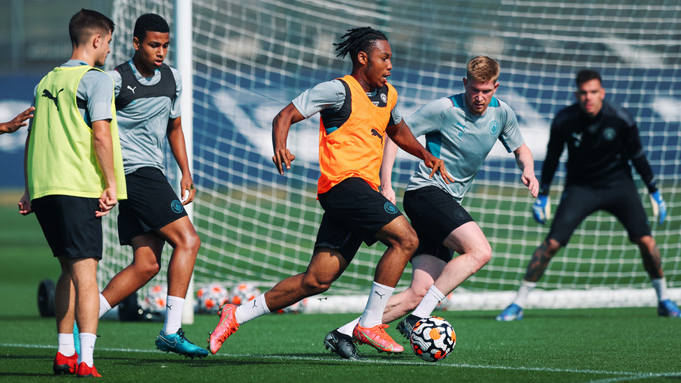 YOUNG GUN: Elite Development Squad youngster Micah Hamilton also took part in Tuesday's session